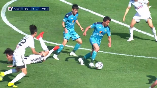 Go Iwase's first goal for Ansan Greeners